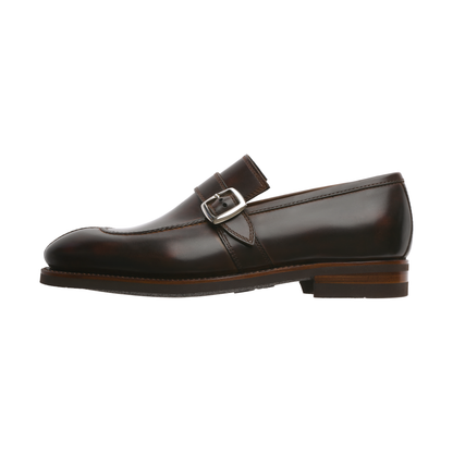 "Magnifico Monk" Single-Monk Loafer with Hand-Stitched Split-Toe Apron Details