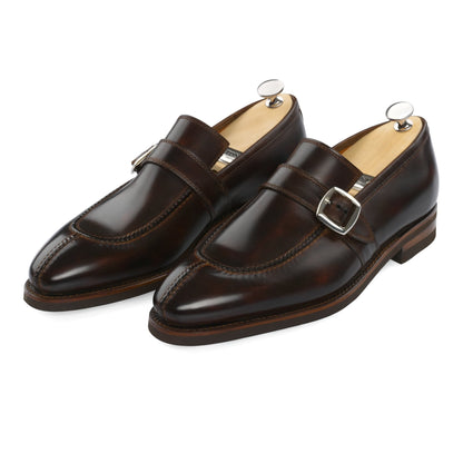 "Magnifico Monk" Single-Monk Loafer with Hand-Stitched Split-Toe Apron Details