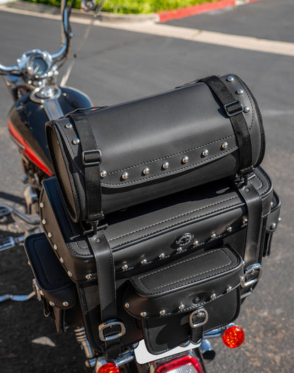 35L - Revival Series XL Hysoung Studded Motorcycle Sissy Bar Bag